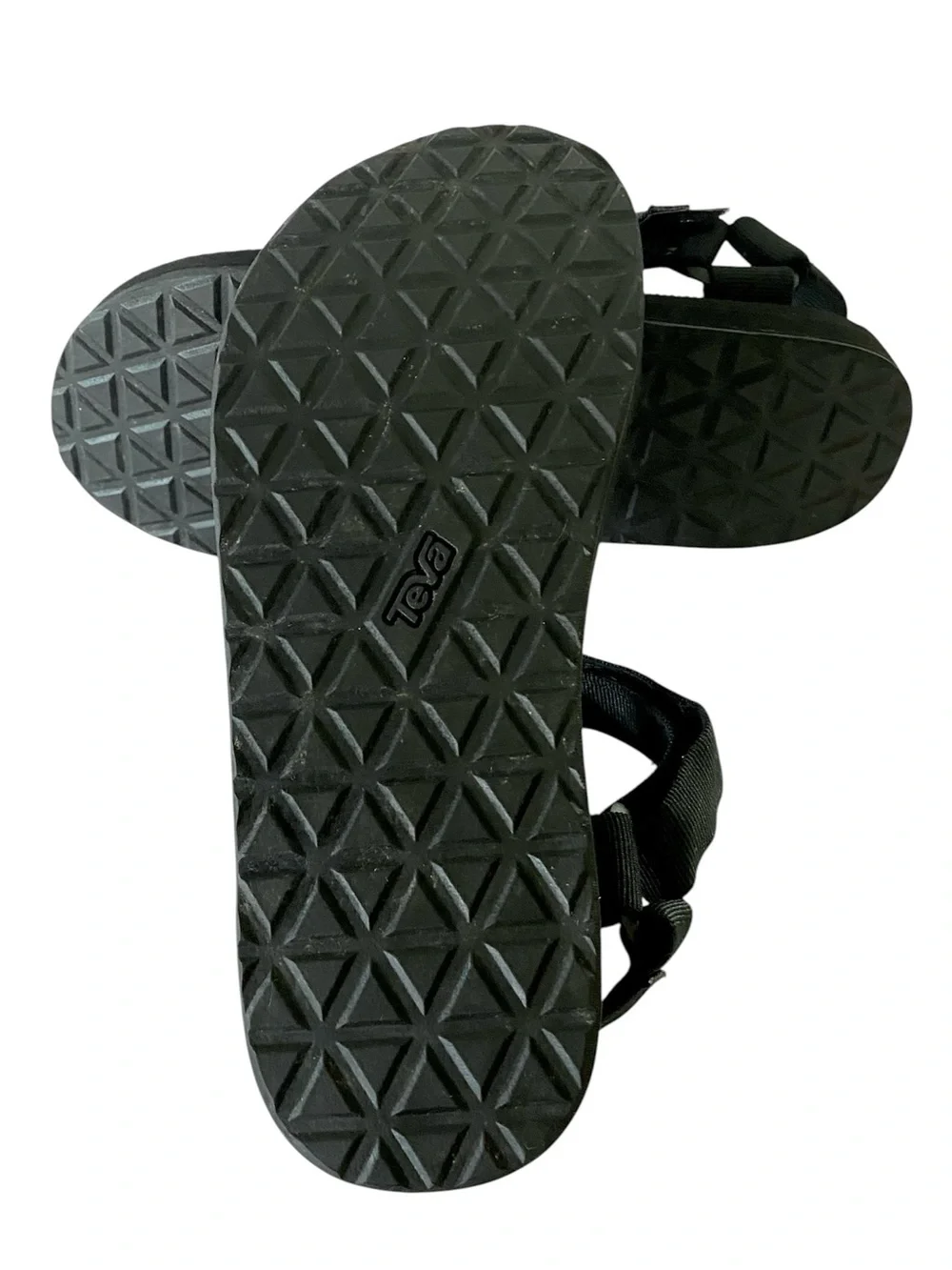 Teva Men’s Universal Sandals Size 9 Solid Black Outdoor Water Utilitarian